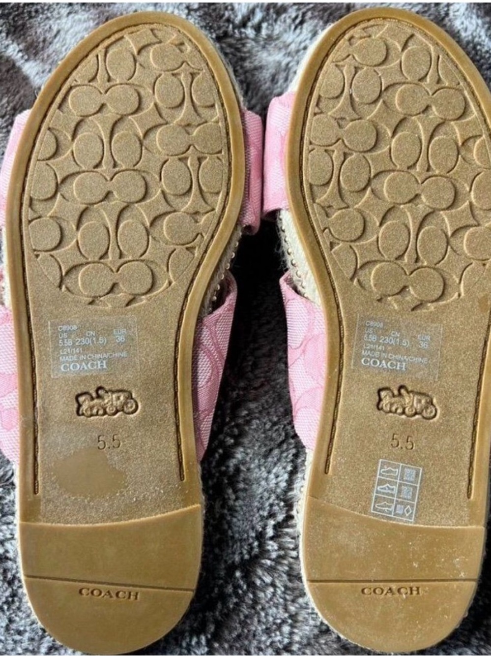Coach Charli Espadrille Slide Sandals with Jacquard Straps 5.5 NWOT - Picture 8 of 8